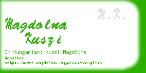 magdolna kuszi business card